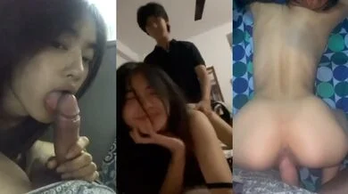 Cute Slim Girl Blowjob and Doggy Style Sex Full Video